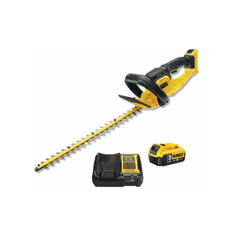 Szezonális akció DeWalt DCM563P1-QW akkus sövényvágó 18 V 550 mm Szénkefés 1 x 5 Ah akku + töltő