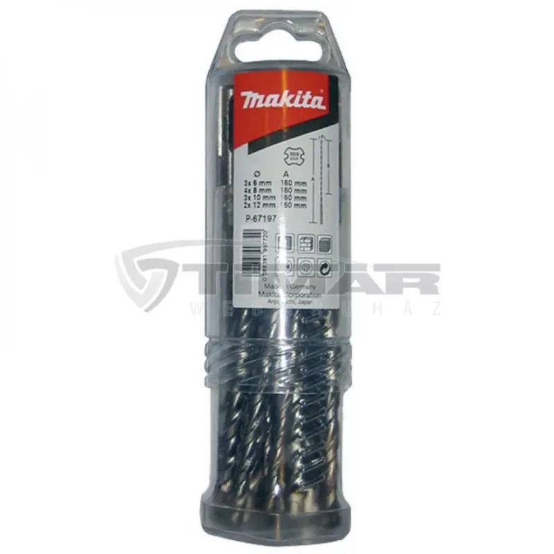 Bestseller Makita P-67197 SDS-Plus 4 plus 6x160 (3) 8x160 (3) 10x160 (3) 12x160 (2)
